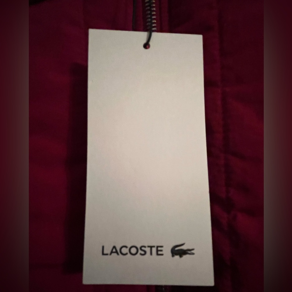 New Lacoste Red Bomber Jacket Size 36 - Picture 10 of 11